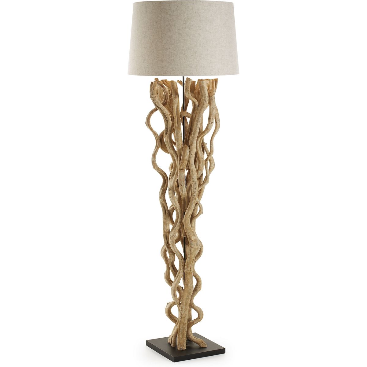 Nuba, Gulvlampe, natur/beige, H177x55x55 cm