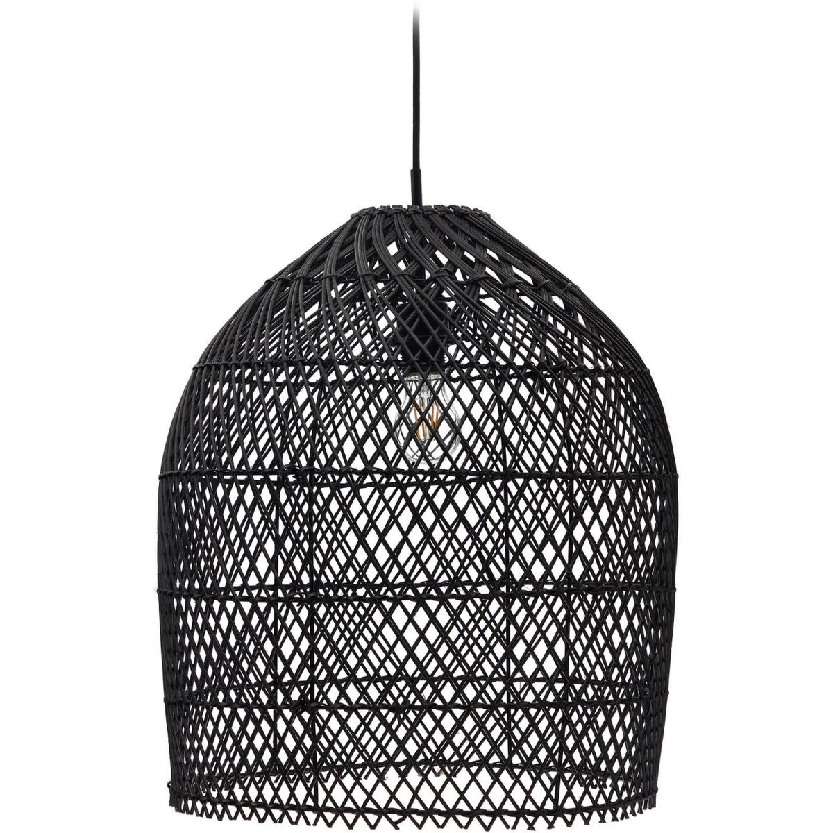 Domitila, Pendel lampe, sort, H52x44x44 cm