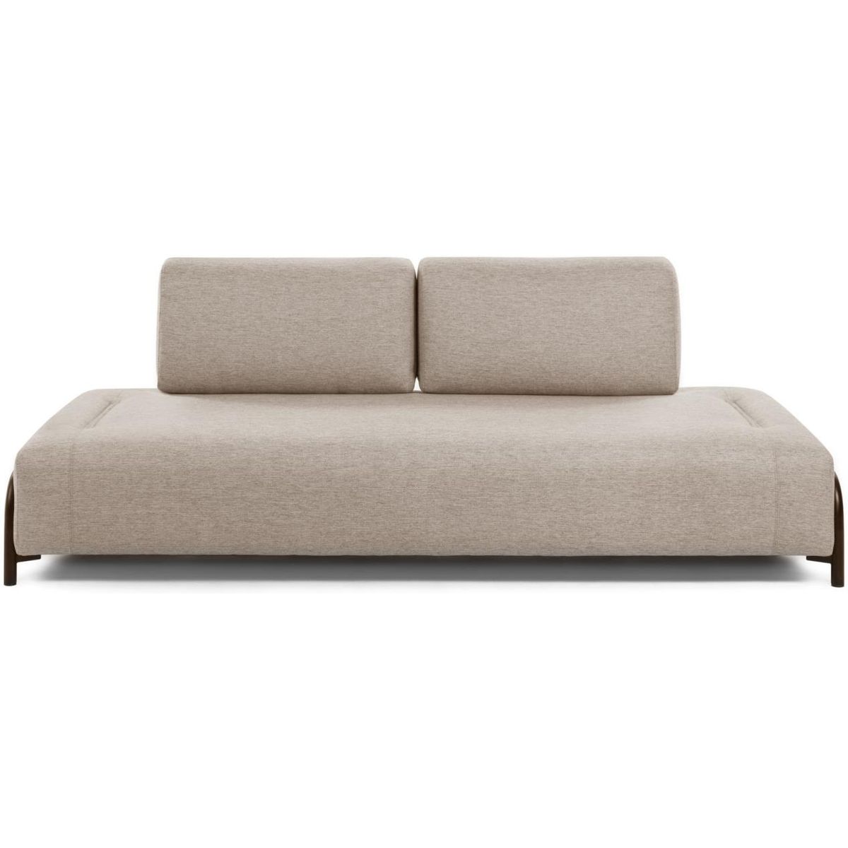 Compo, 3-personers sofa, beige/sort, H82x232x98 cm