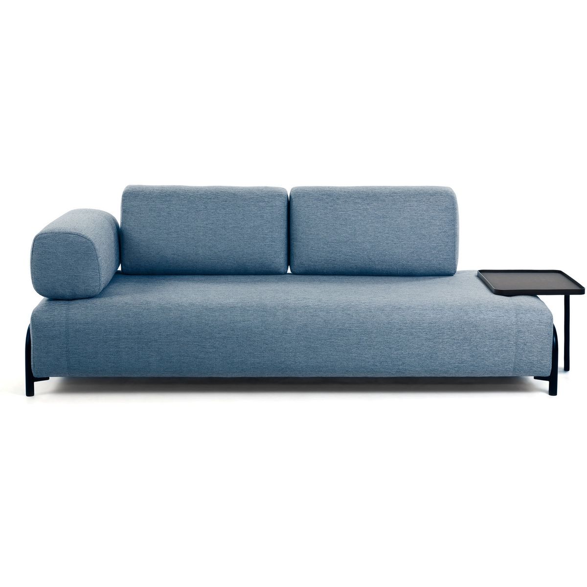 Compo, 3-personers sofa, blå, H82x252x98 cm, armlæn venstre