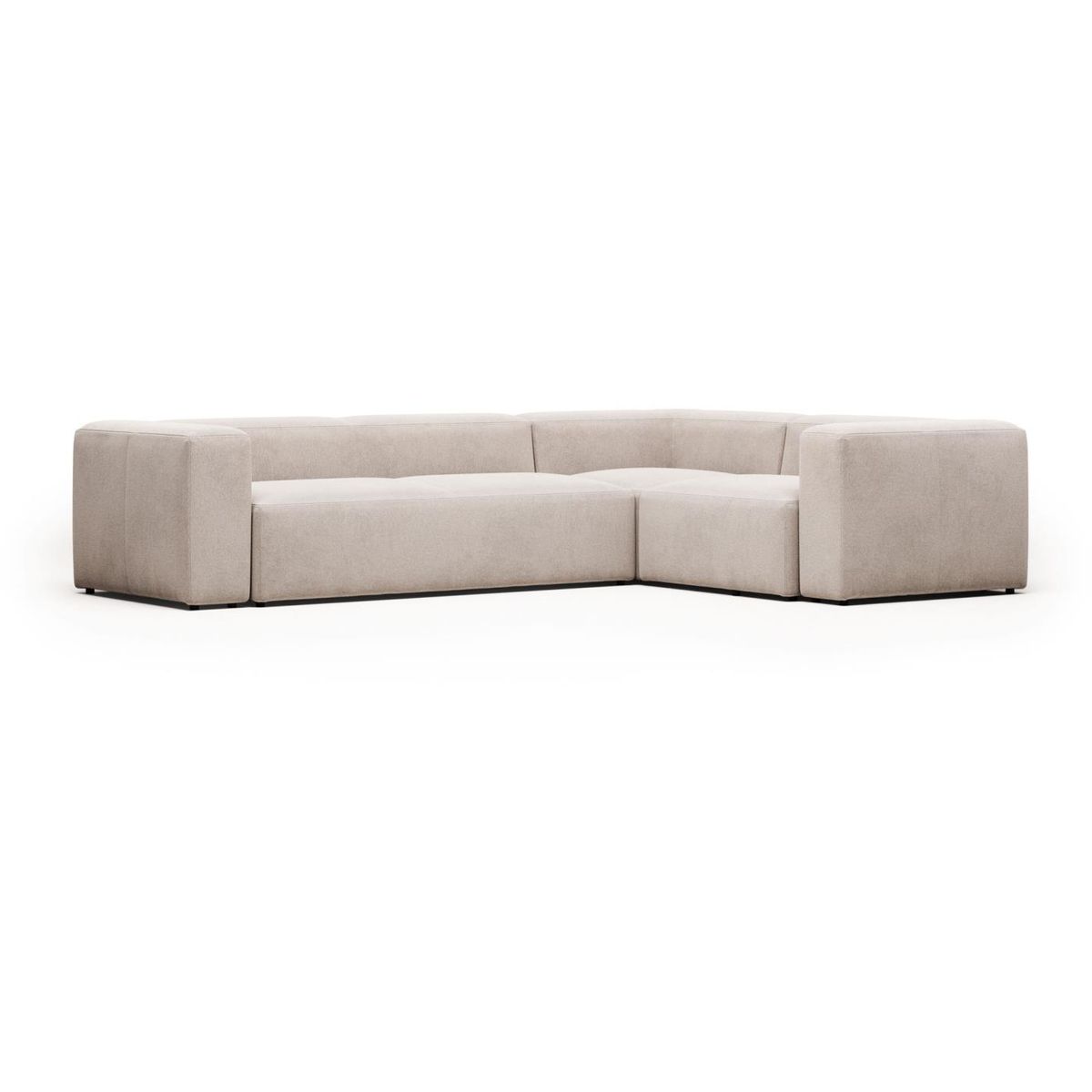 Blok, Hjørnesofa, beige, H69x320x230 cm, stof