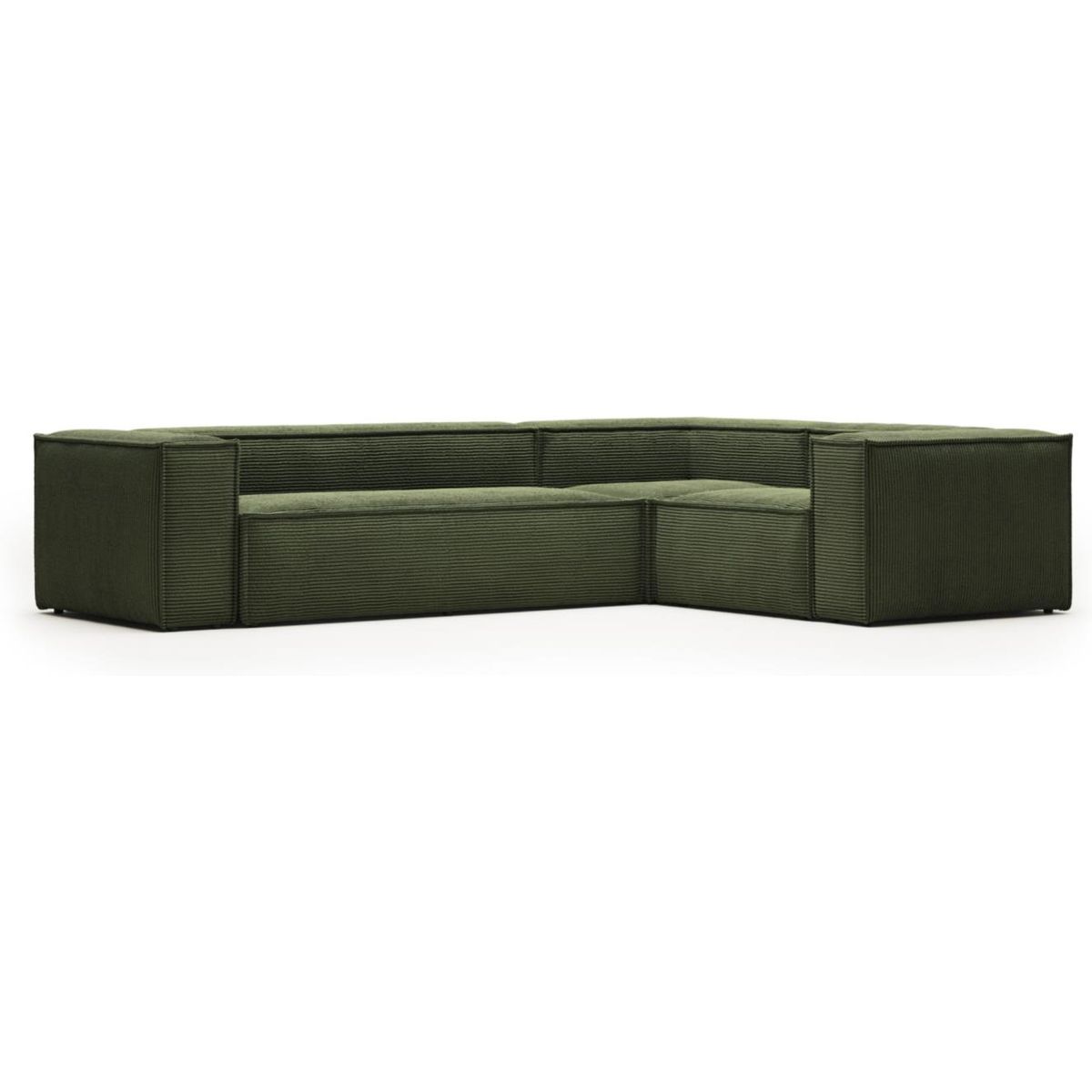 Blok, Hjørnesofa, grøn, H69x320x230 cm, stof