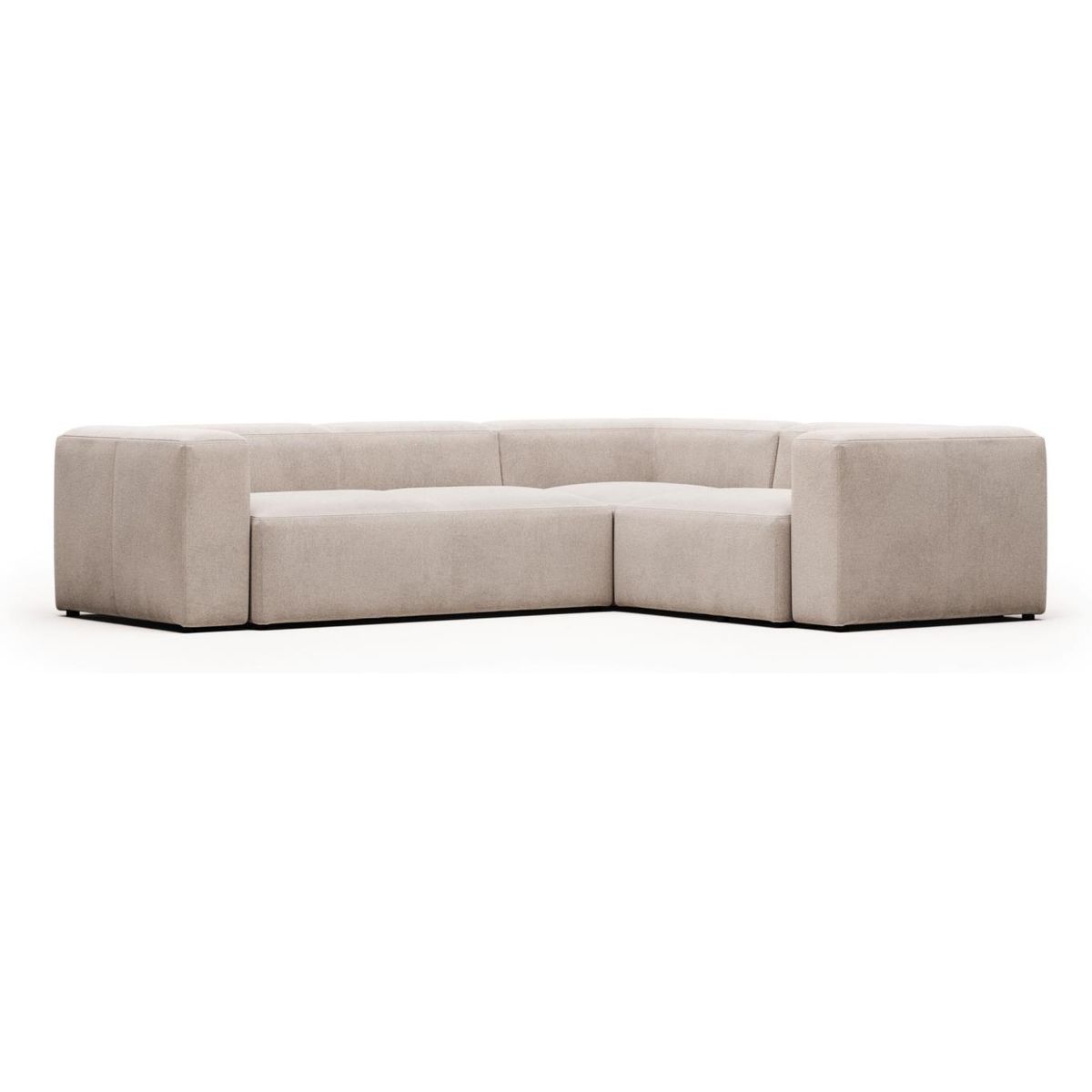 Blok, Hjørnesofa, beige, H69x290x230 cm, stof