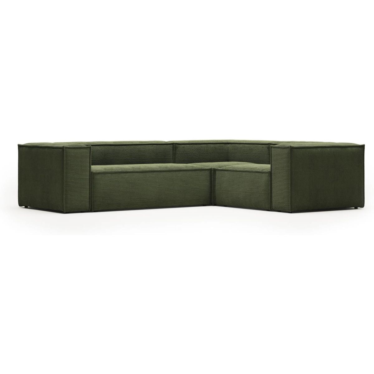 Blok, Hjørnesofa, grøn, H69x290x230 cm, stof