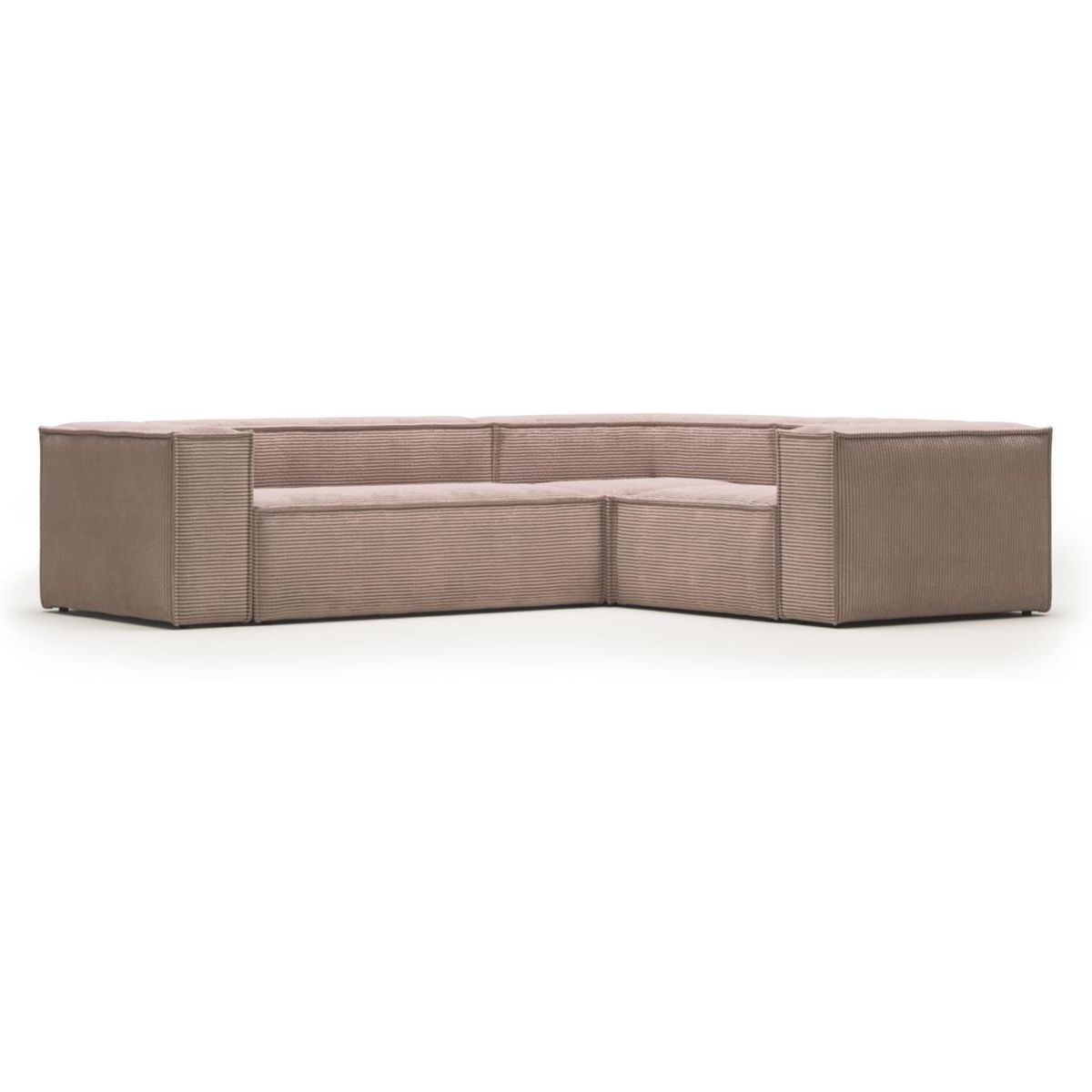 Blok, Hjørnesofa, lyserød, H69x290x230 cm, stof