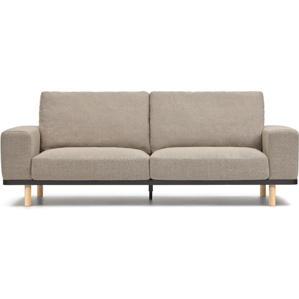 Noa, 3-personers sofa, beige/natur, H94x230x100 cm, uden puder