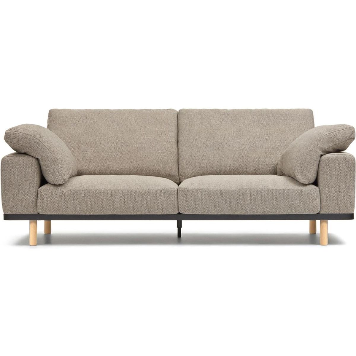 Noa, 3-personers sofa, beige/natur, H94x230x100 cm, med puder