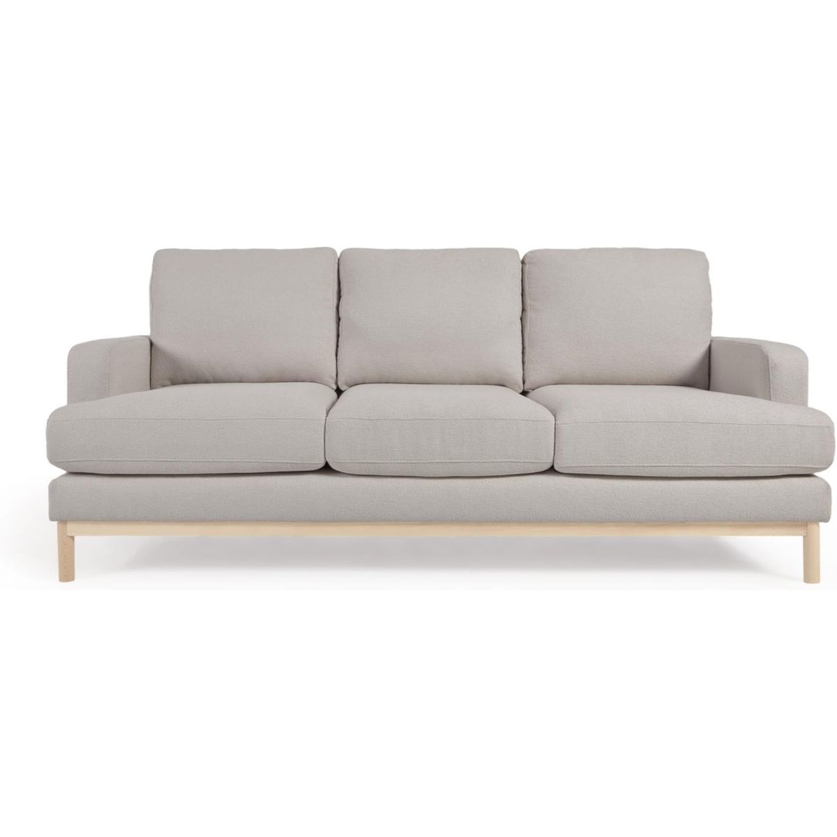 Mihaela, 3-personers sofa, grå, H88x203x95 cm