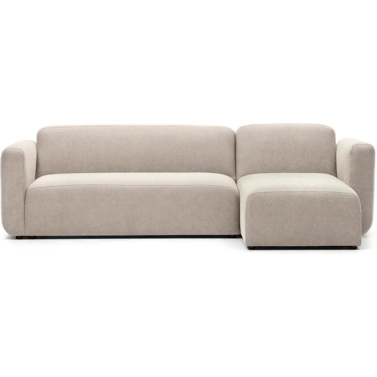 Neom, Chaiselong sofa, Højrevendt, beige, H78x263x89 cm, pu-skum, fyrretræ