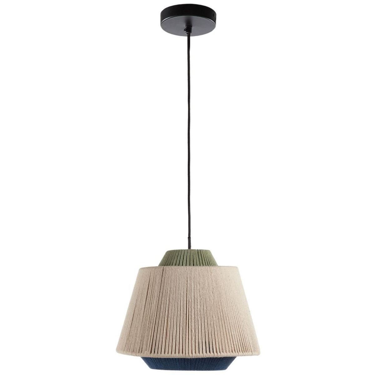 Yuvia, Pendel lampe, flerfarvet, H20x25x25 cm, naturlige fibre