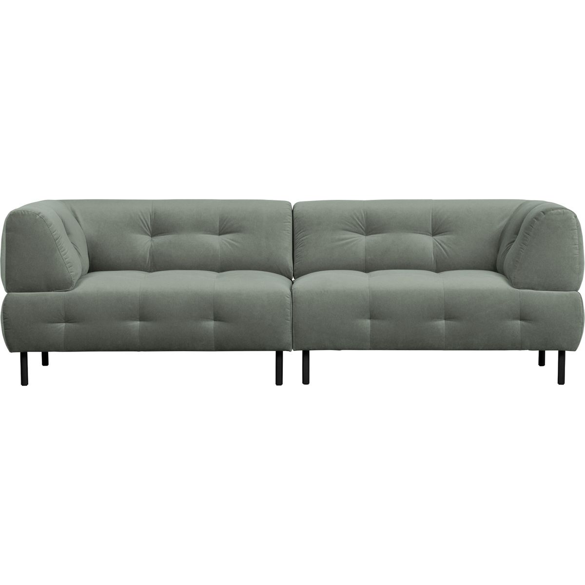 Lloyd, 4-personers sofa, bleg grøn, H75x90x245 cm