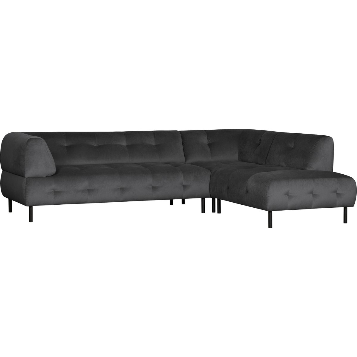 Lloyd, Hjørnesofa højrevendt, mørkegrå, H77x205x267 cm