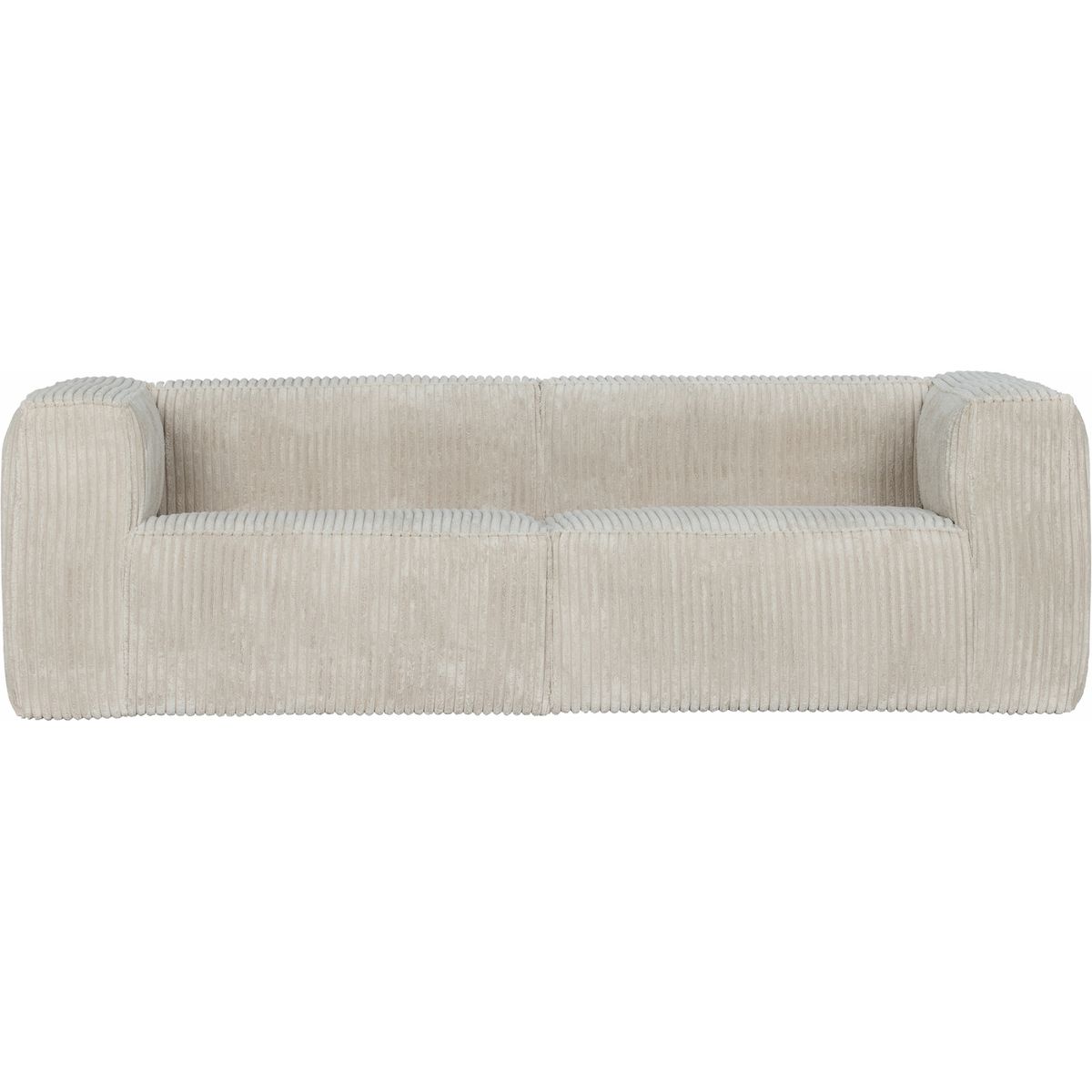 Bean, 3,5-personers sofa med fløjl, natur, H73x96x246 cm