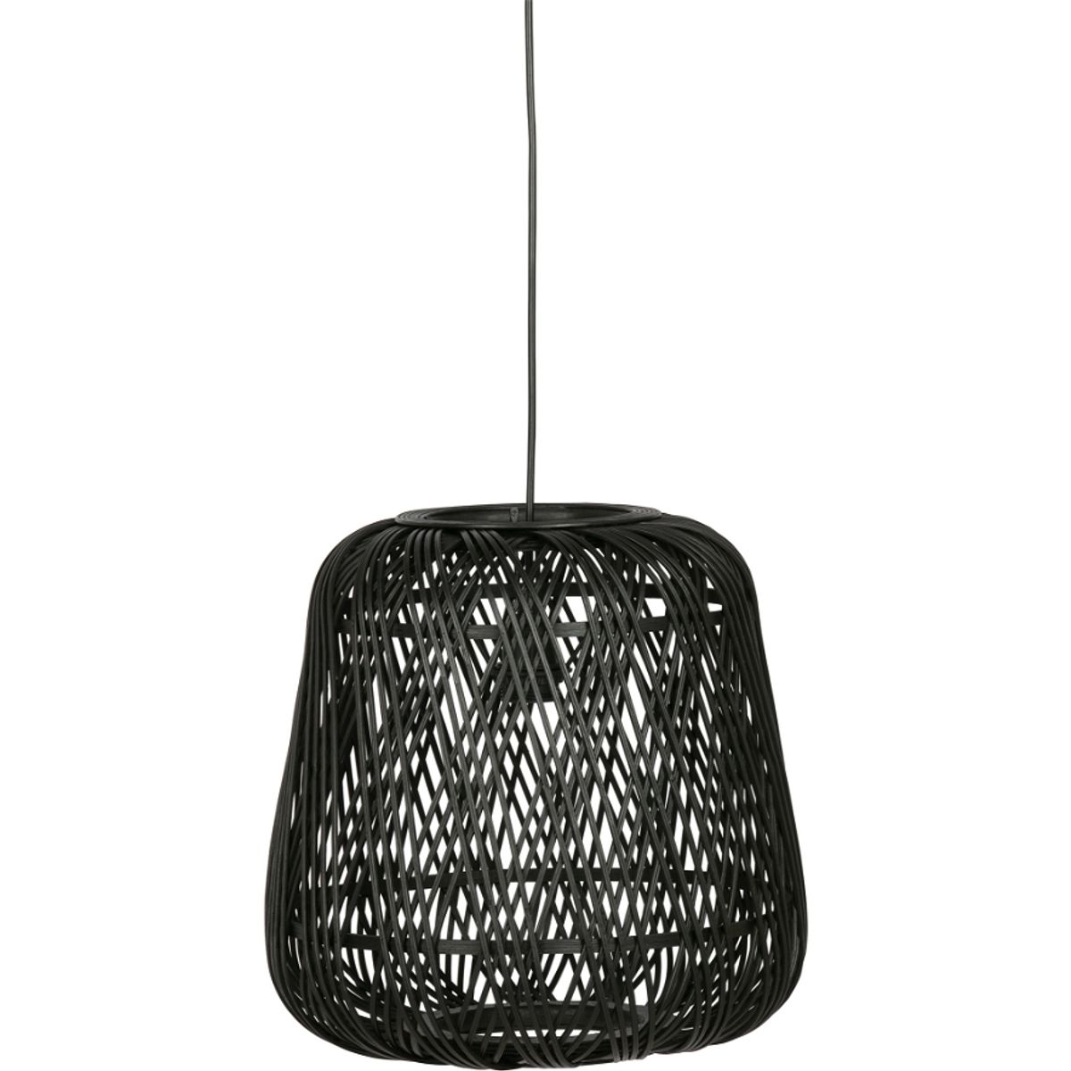 Moza, Pendel lampe, sort, H36x36x36 cm, bambus