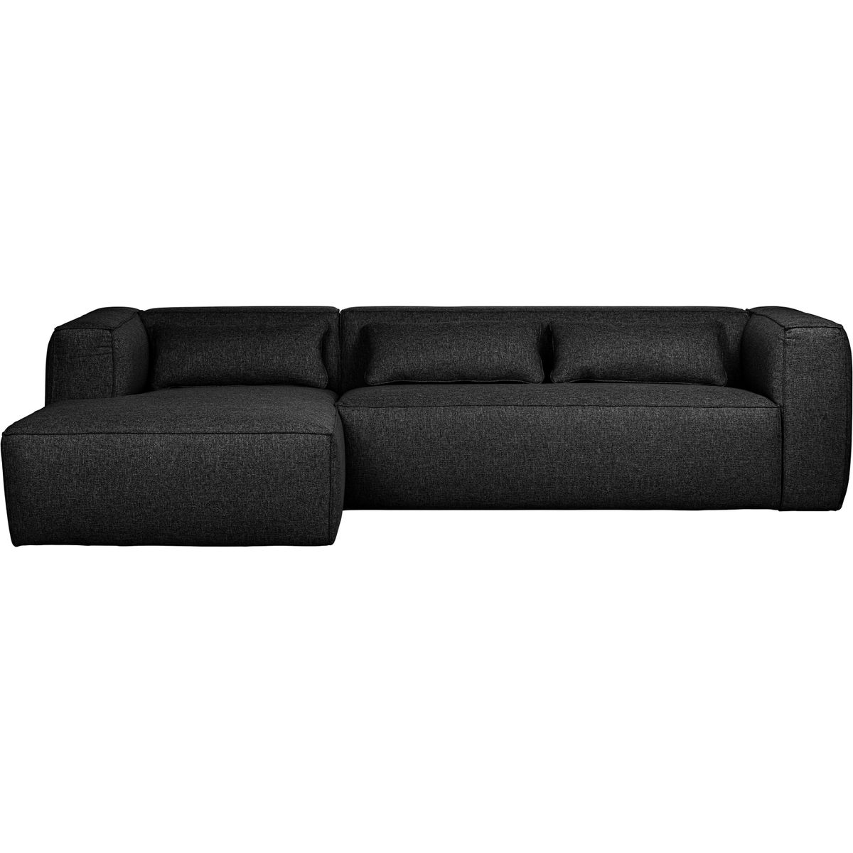 Bean, Hjørnesofa venstrevendt, sort, H73x175x305 cm, stof