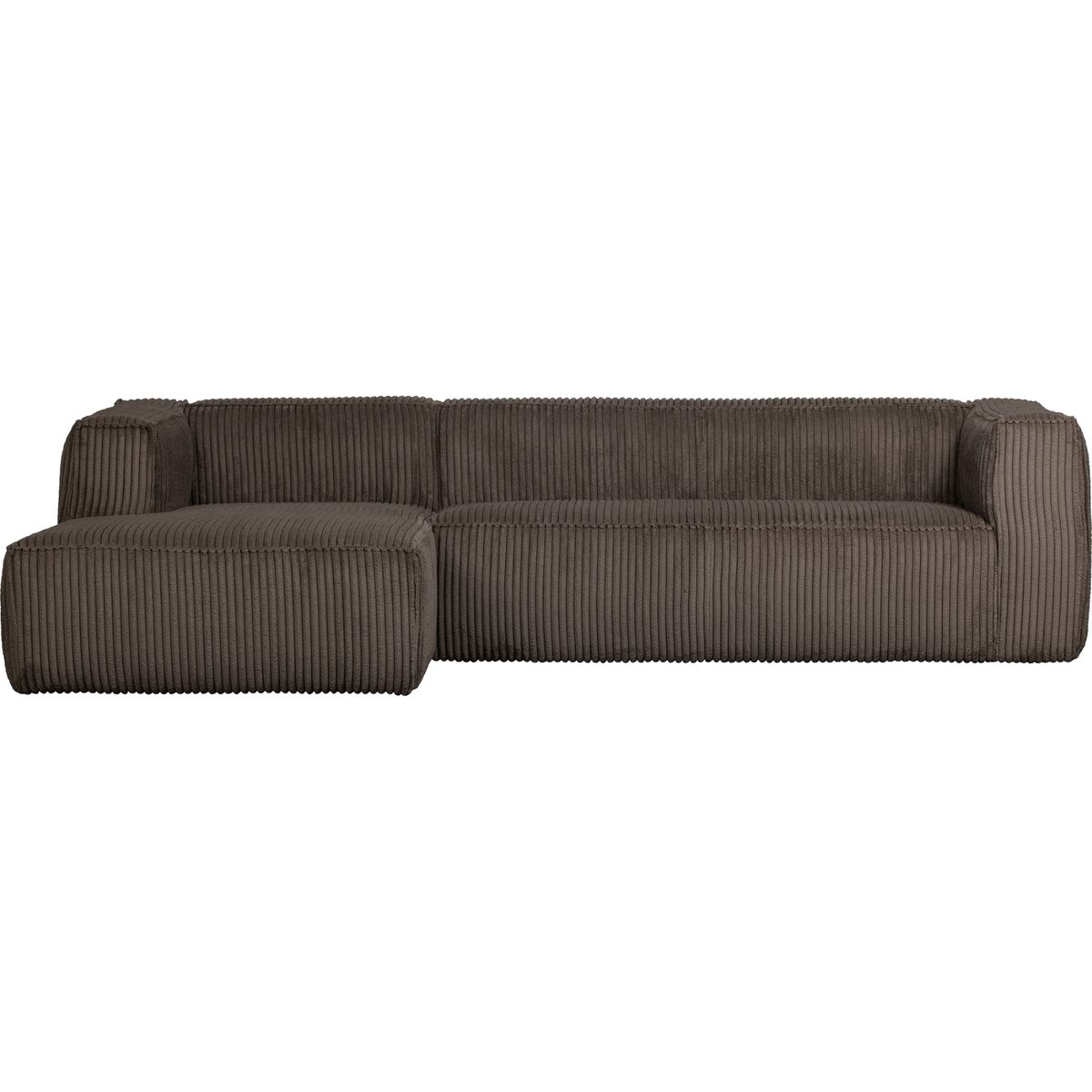 Bean, Hjørnesofa venstrevendt, brun, H73x175x305 cm, fløjl