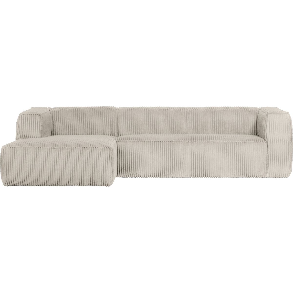 Bean, Hjørnesofa venstrevendt, lys natur, H73x175x305 cm, fløjl