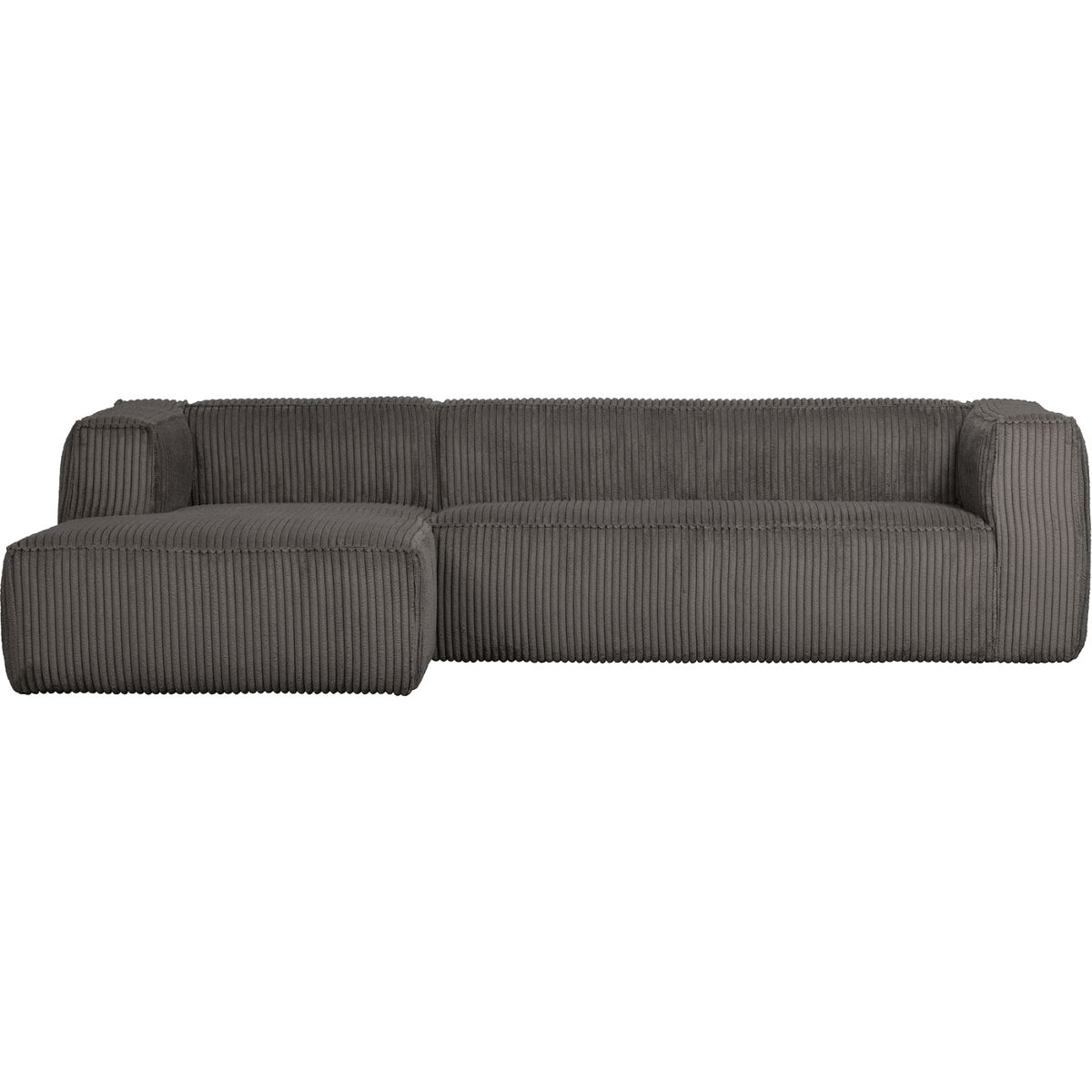 Bean, Hjørnesofa venstrevendt, mørkegrå, H73x175x305 cm, fløjl