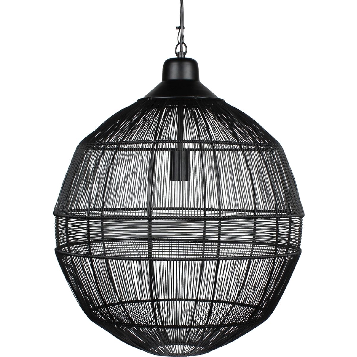 Enes, Pendel lampe, sort, H60x50x50 cm, metal