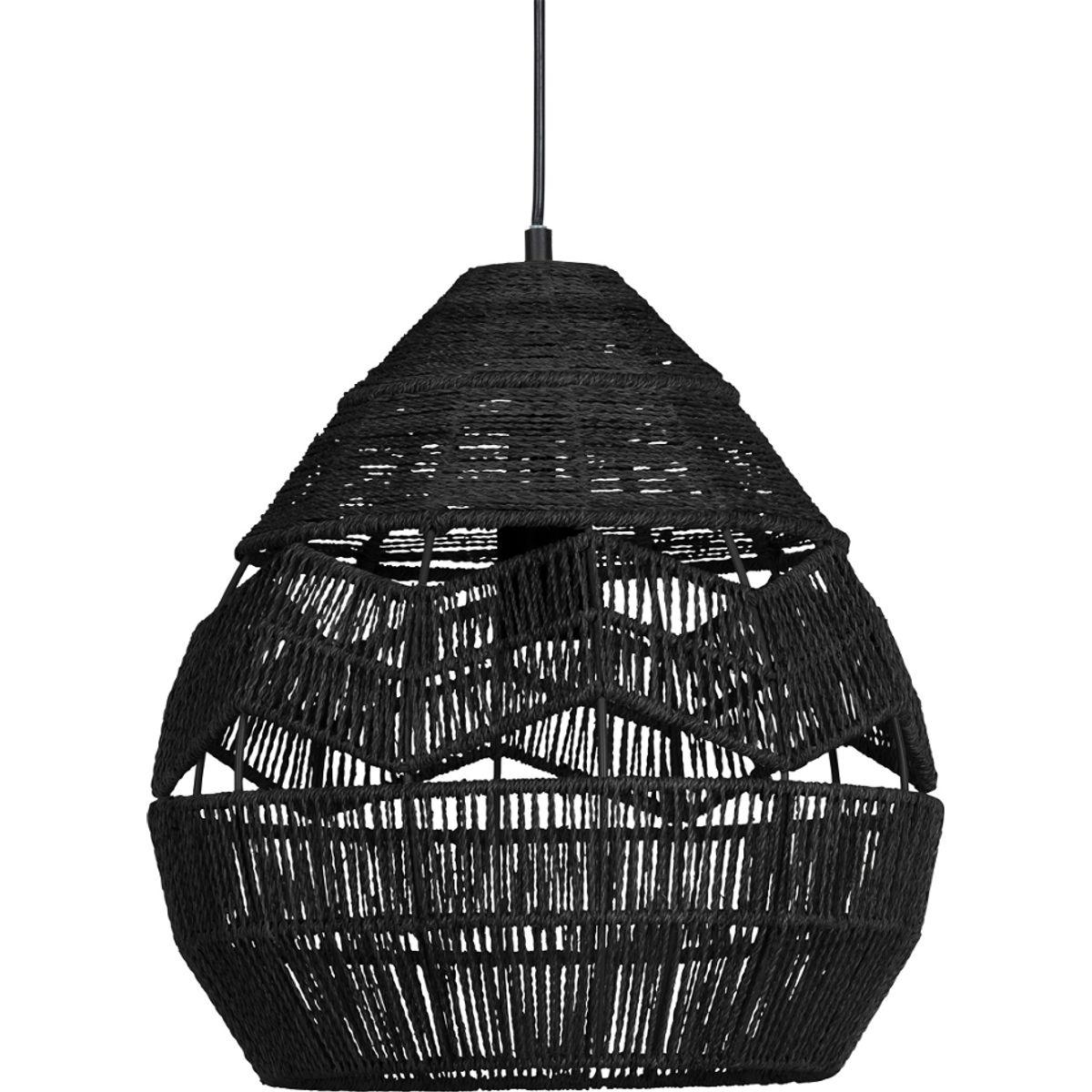 Adelaide, Pendel lampe, sort, H37x35x35 cm