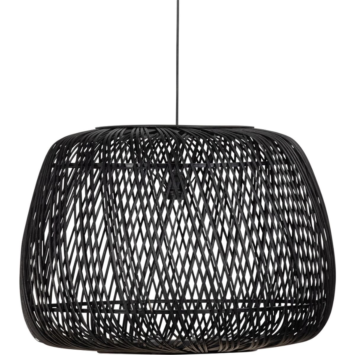 Moza, Pendel lampe, sort, H50x70x70 cm, bambus