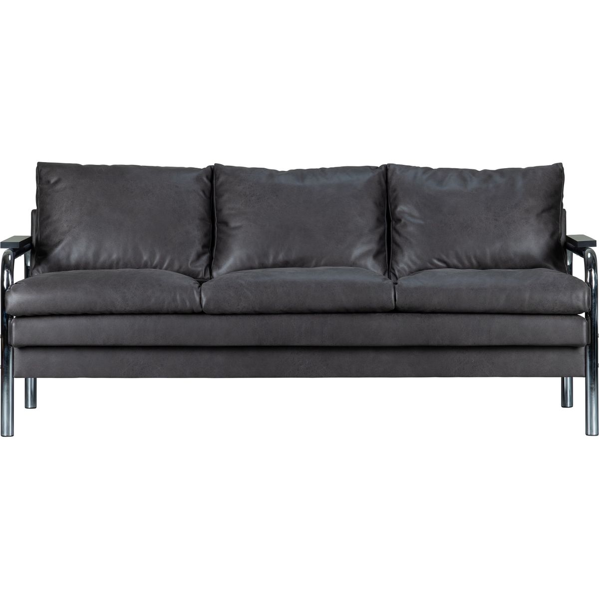 Tube, 2-personers sofa, sort, H82x189x100 cm