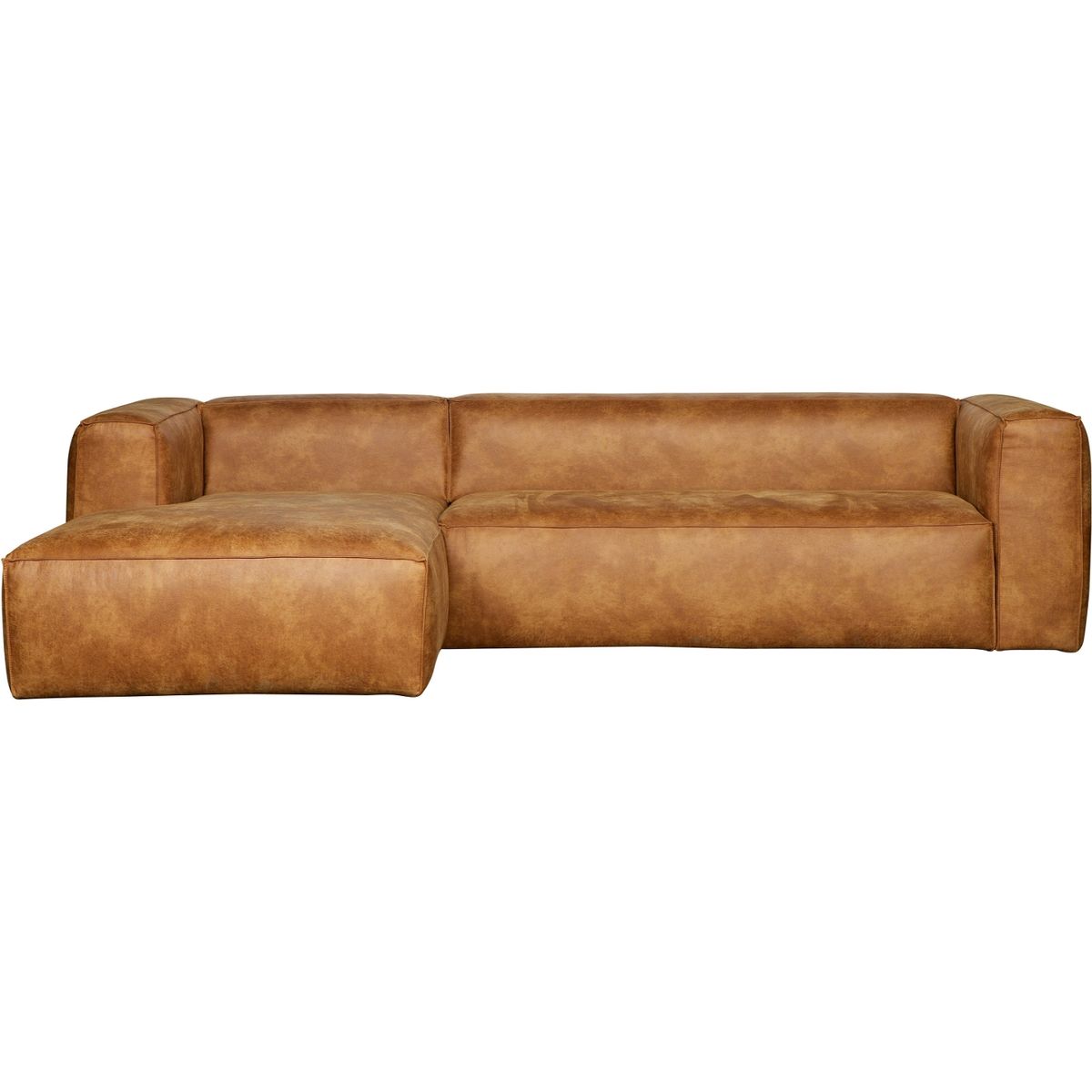 Bean, Hjørnesofa venstrevendt, lysebrun, H73x175x305 cm, læder