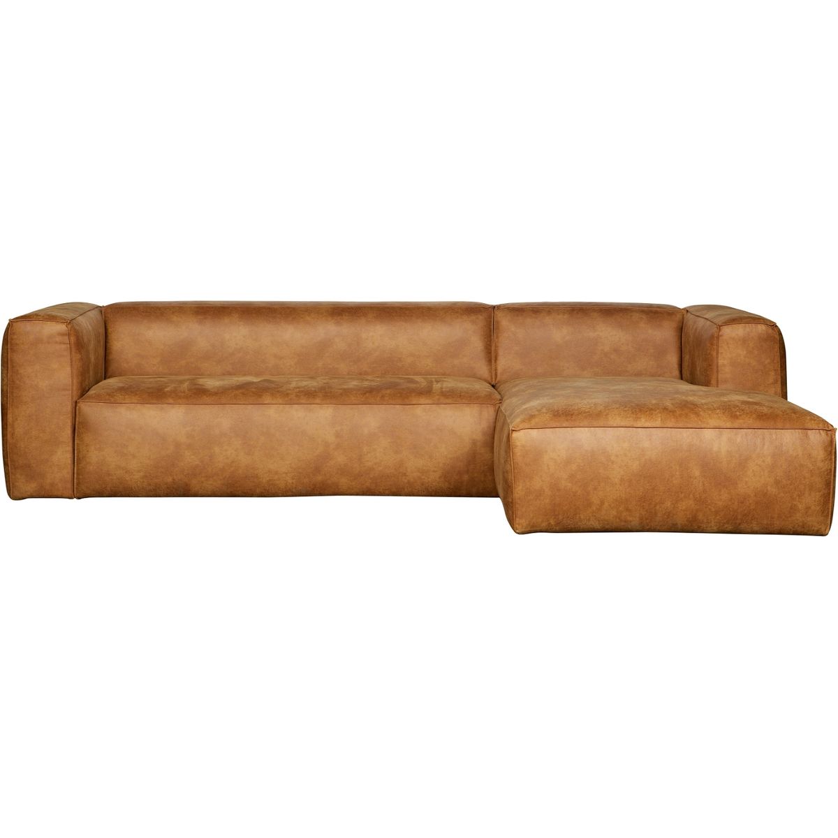 Bean, Hjørnesofa højrevendt, lysebrun, H73x175x305 cm, læder