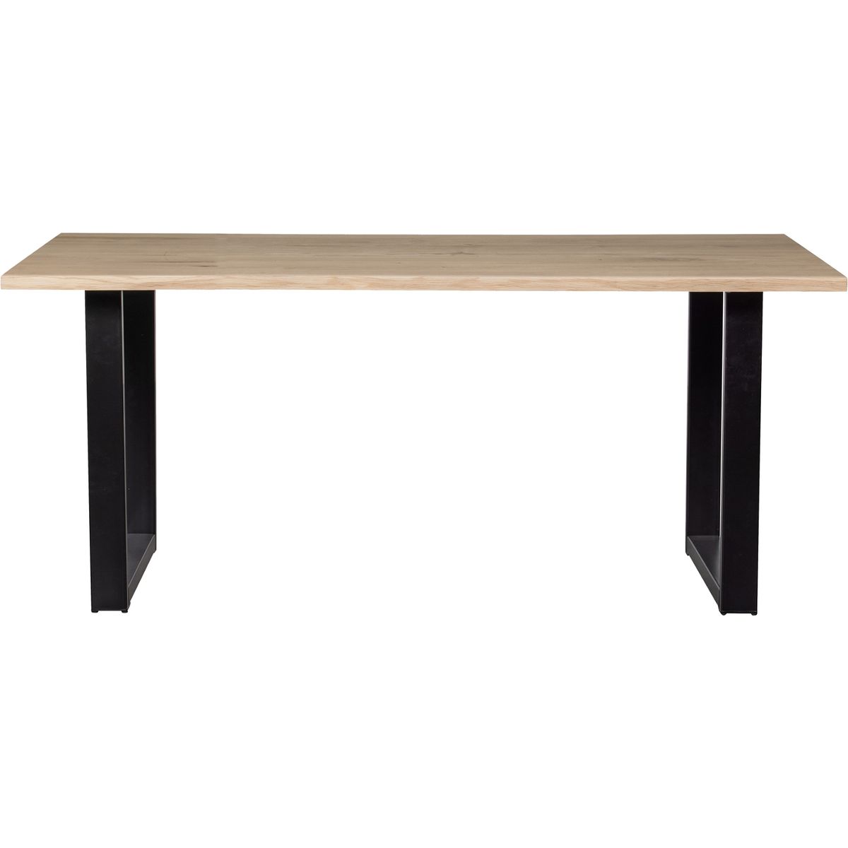 Tablo U, U-Leg, Plankebord, eg/metal, natur, 75x180x90 cm