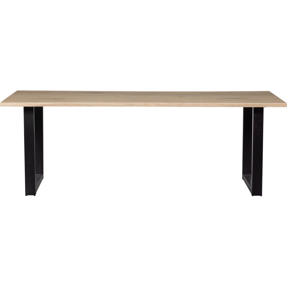 Tablo U, U-Leg, Plankebord, eg/metal, natur, 75x199x90 cm