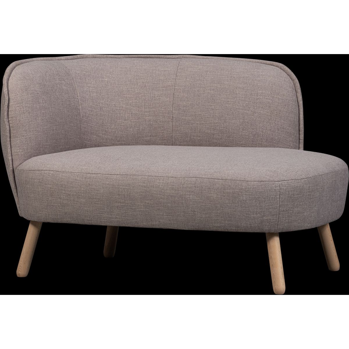 Hazel, Sofabænk venstrevendt, grå, H70x76x110 cm