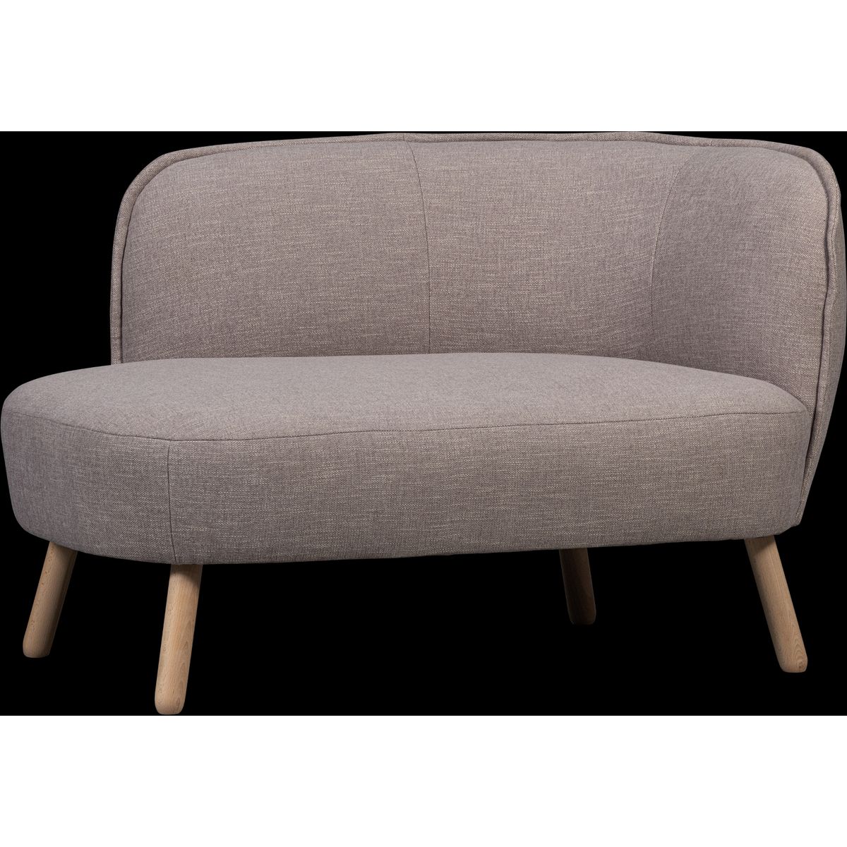 Hazel, Sofabænk højrevendt, grå, H70x76x110 cm