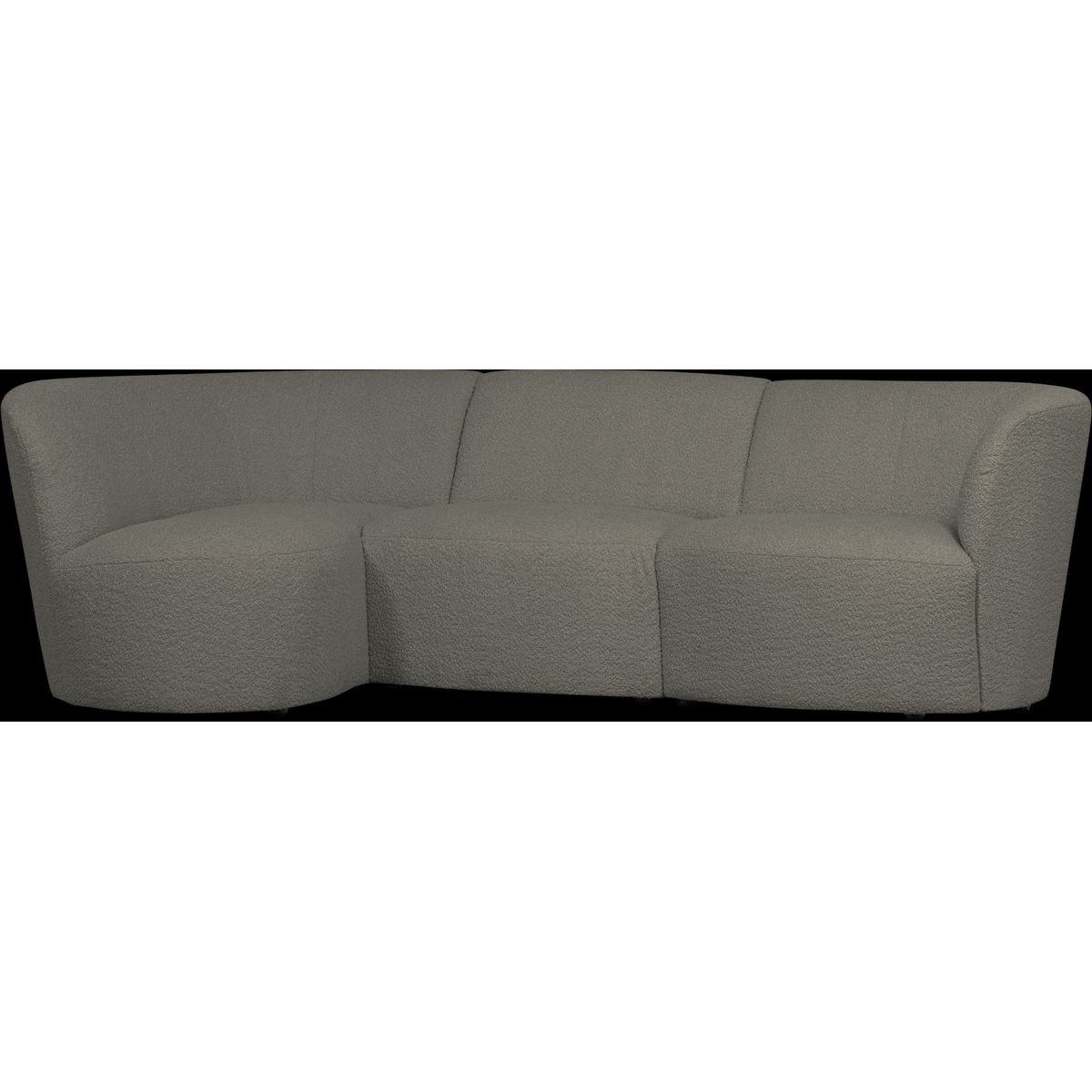 Coco, 3-personers sofa venstevendt, varm grøn, H70x138x230 cm