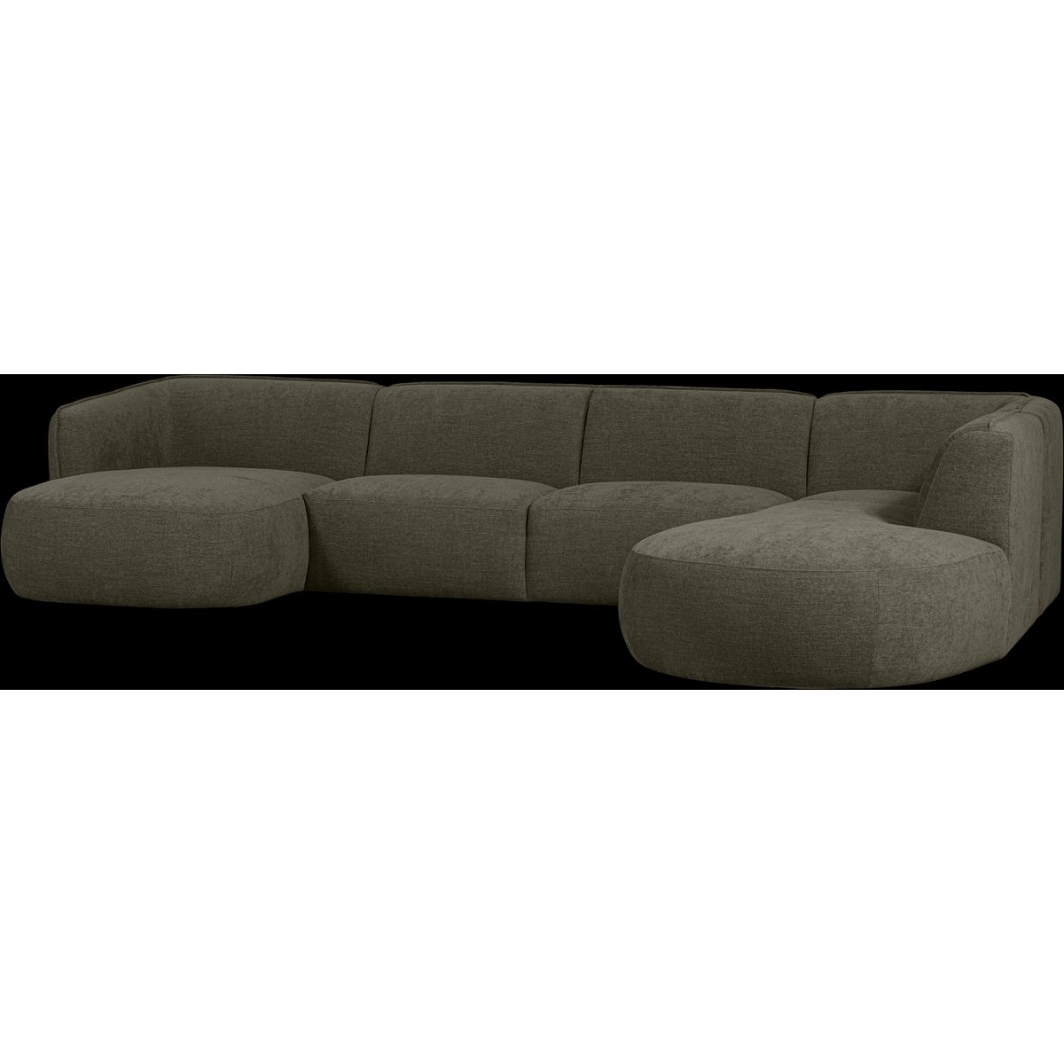 Polly, Hjørnesofa højrevendt, varm grøn, H71x245x353 cm