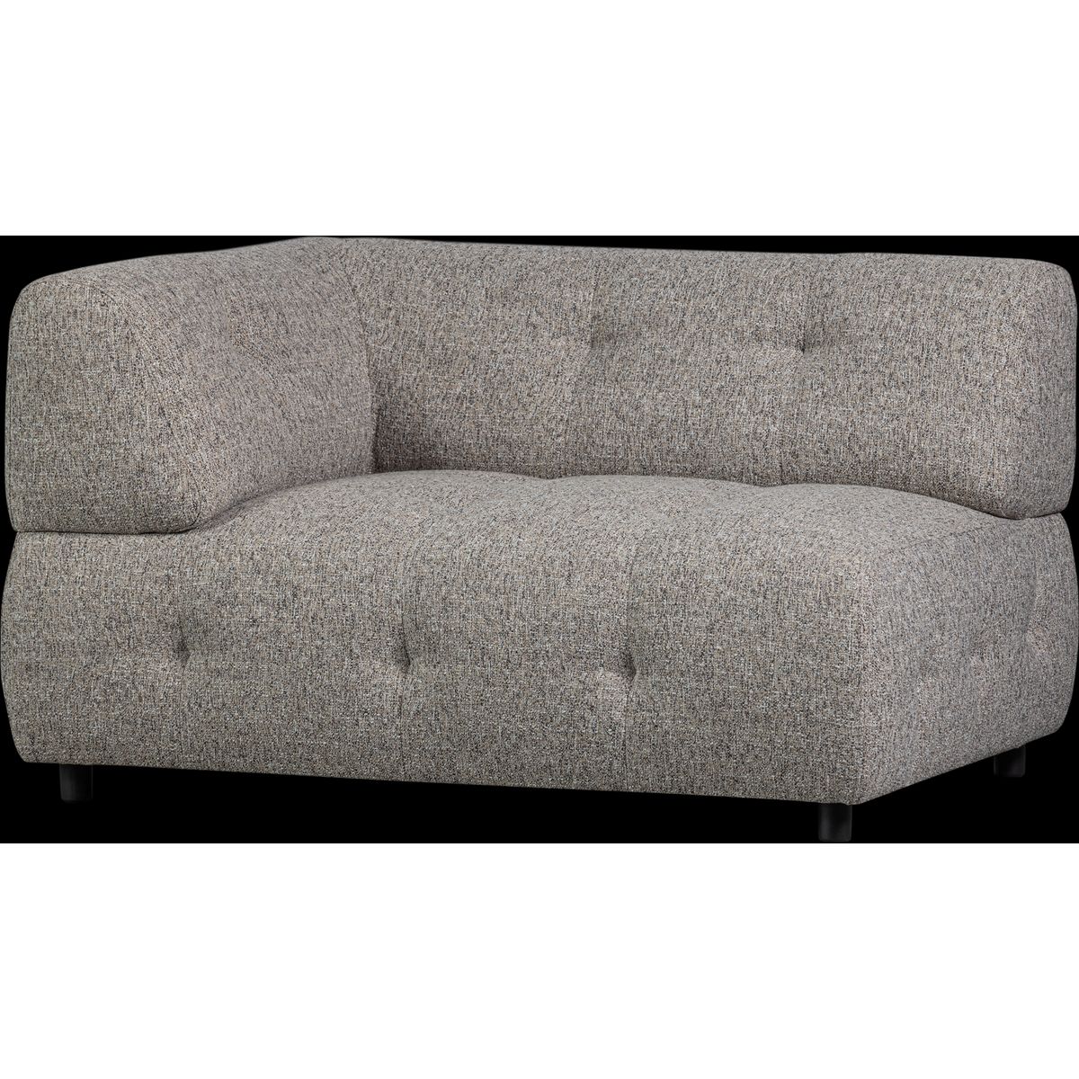 Louis Modulære sofa 1,5-sæder med arm venstre, grov melange kaffe H73x90x122 cm