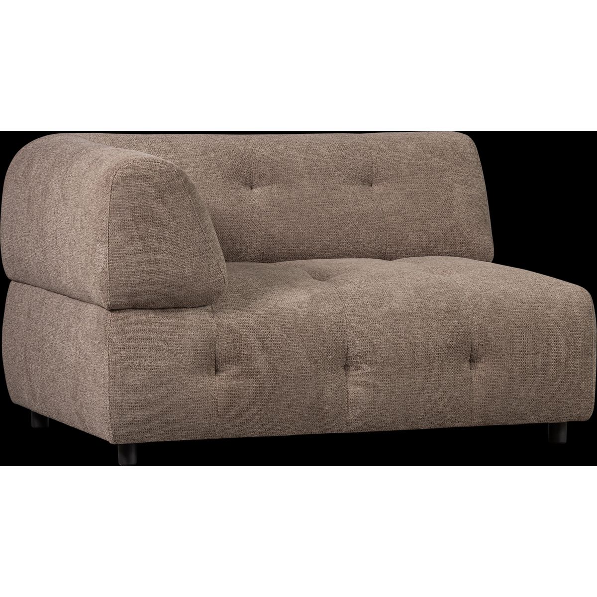 Louis Modulære sofa 1,5-sæder med arm venstre, chenille kaffe H73x90x122 cm