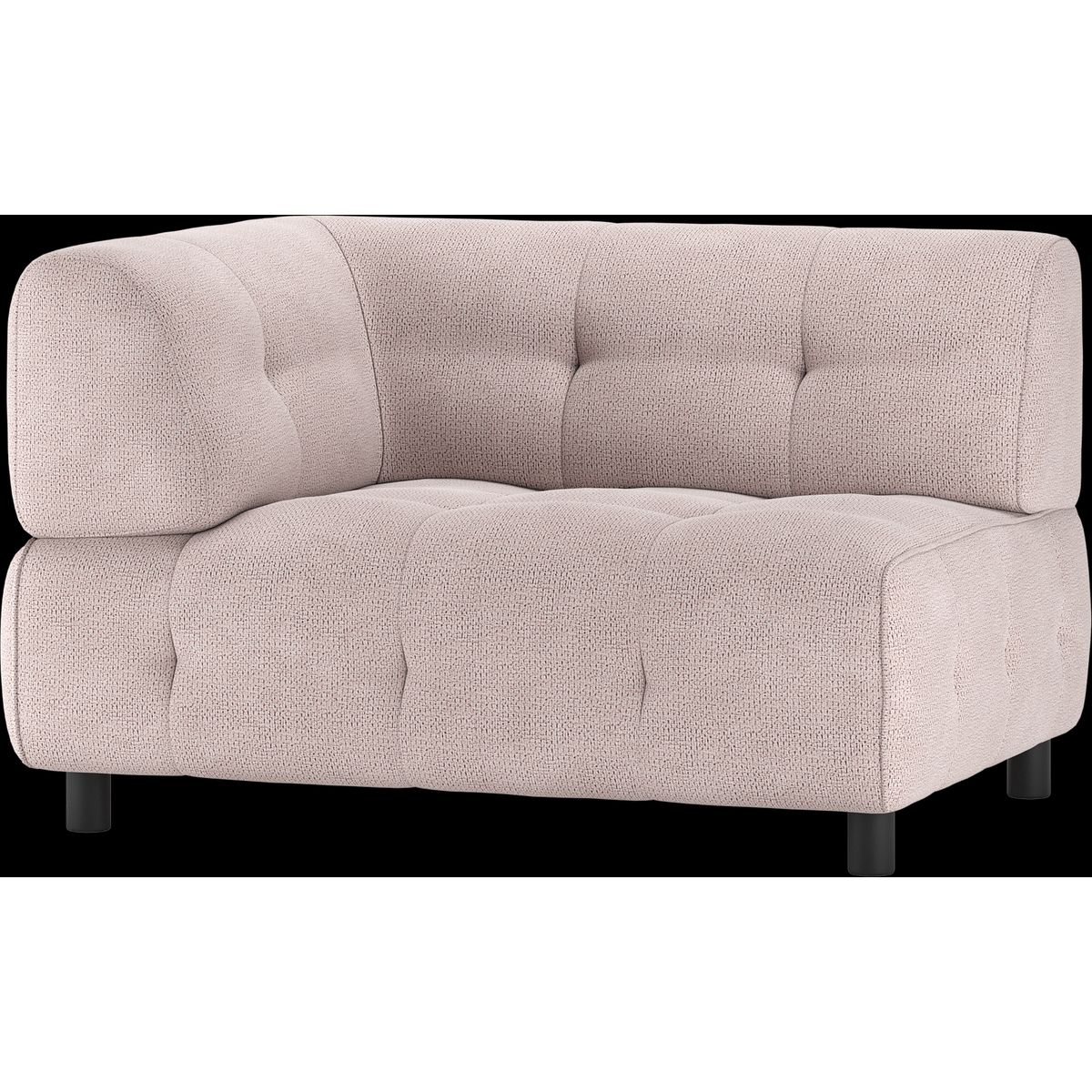 Louis Modulære sofa 1,5-sæder med arm venstre, chenille lyserød H73x90x122 cm