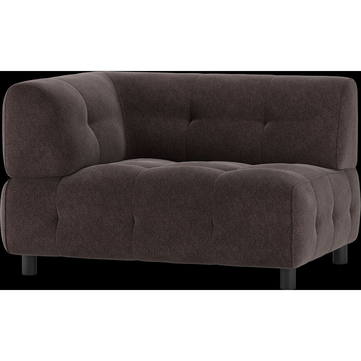 Louis Modulære sofa 1,5-sæder med arm venstre, vævet stof kaffe H73x90x122 cm