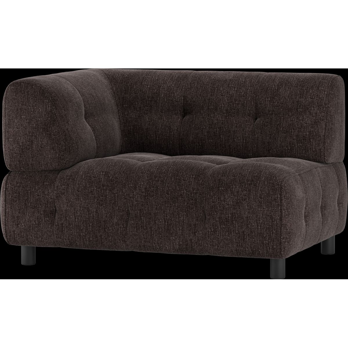 Louis Modulære sofa 1,5-sæder med arm links, fladvævet stof kaffe H73x90x122 cm