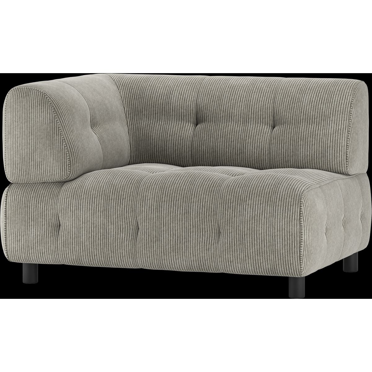 Louis Modulære sofa 1,5-sæder med arm venstre, fløjl lysegrøn H73x90x122 cm