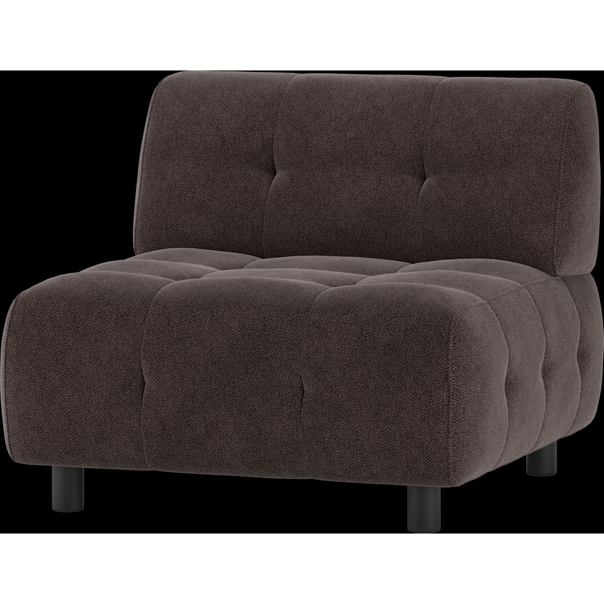 Louis Modulære sofa 1,5-sæder, vævet stof kaffe H73x90x90 cm