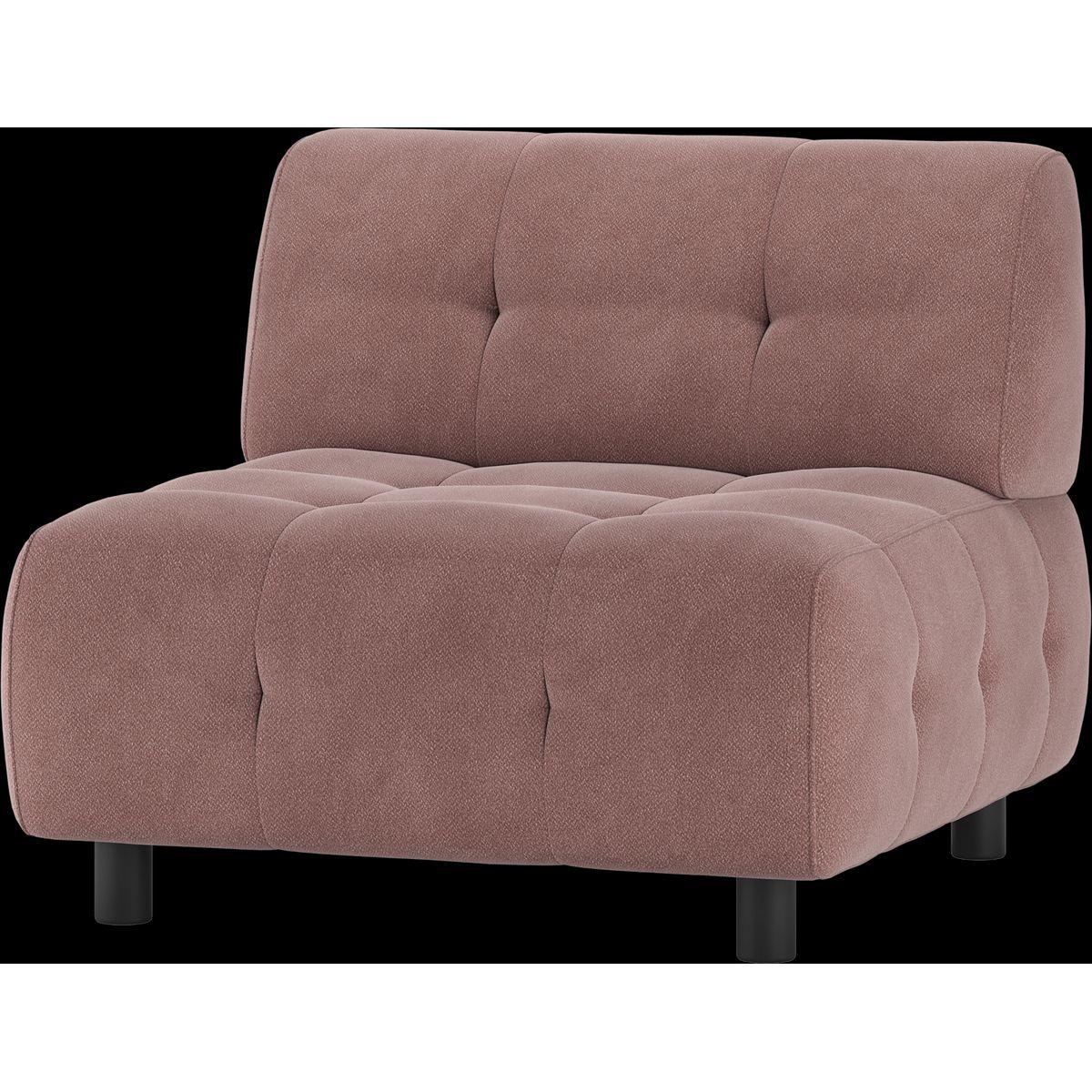 Louis Modulære sofa 1,5-sæder, vævet stof lyserød H73x90x90 cm