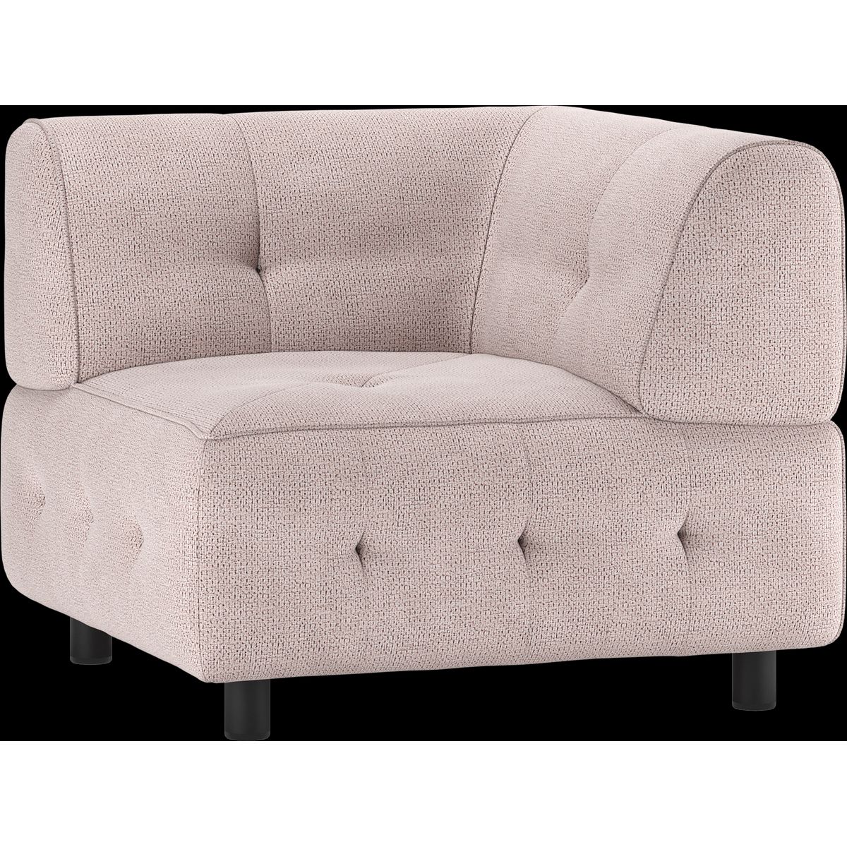 Louis Modulære sofa Hjørneelement, chenille lyserød H73x90x90 cm