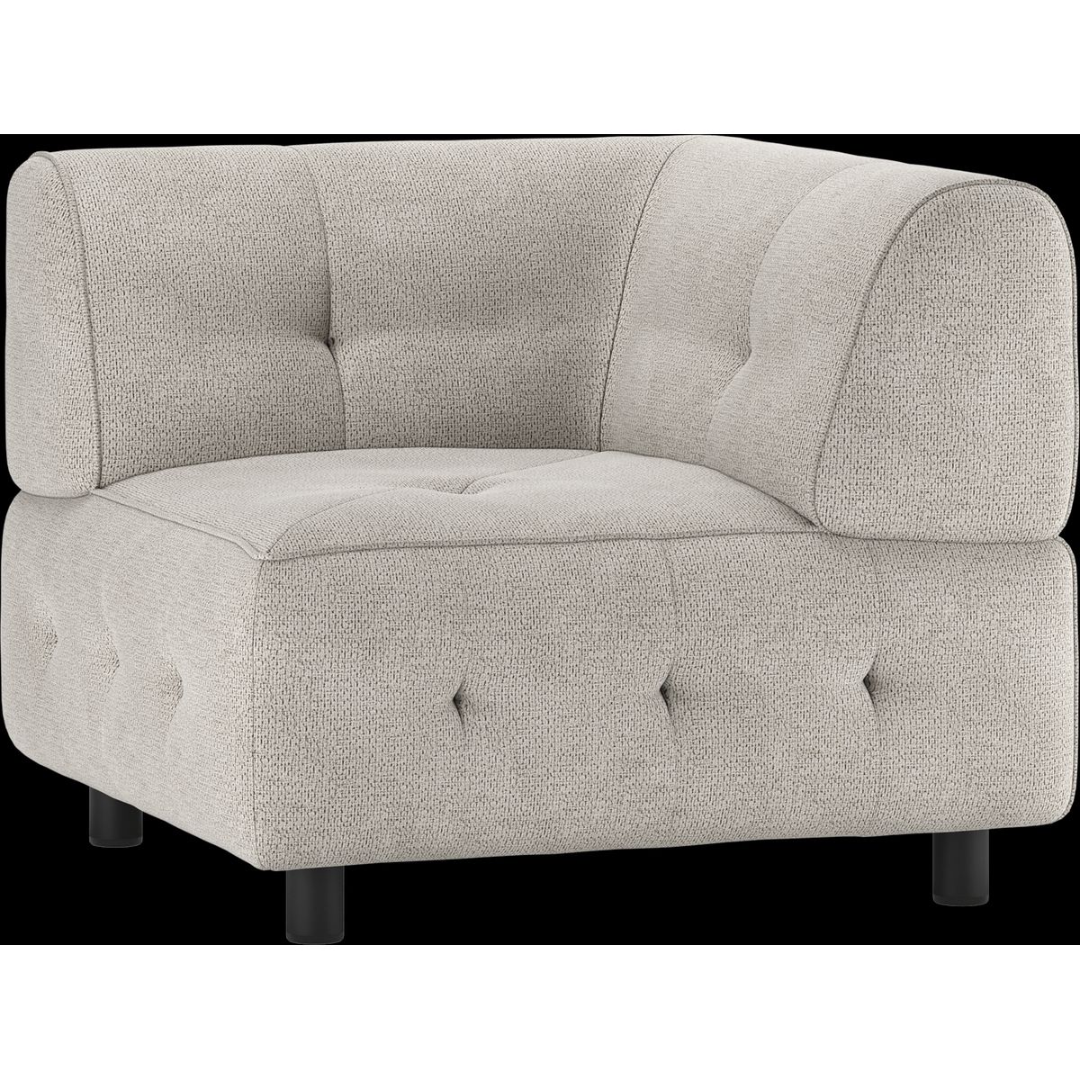 Louis Modulære sofa Hjørneelement, chenille lysegrå H73x90x90 cm