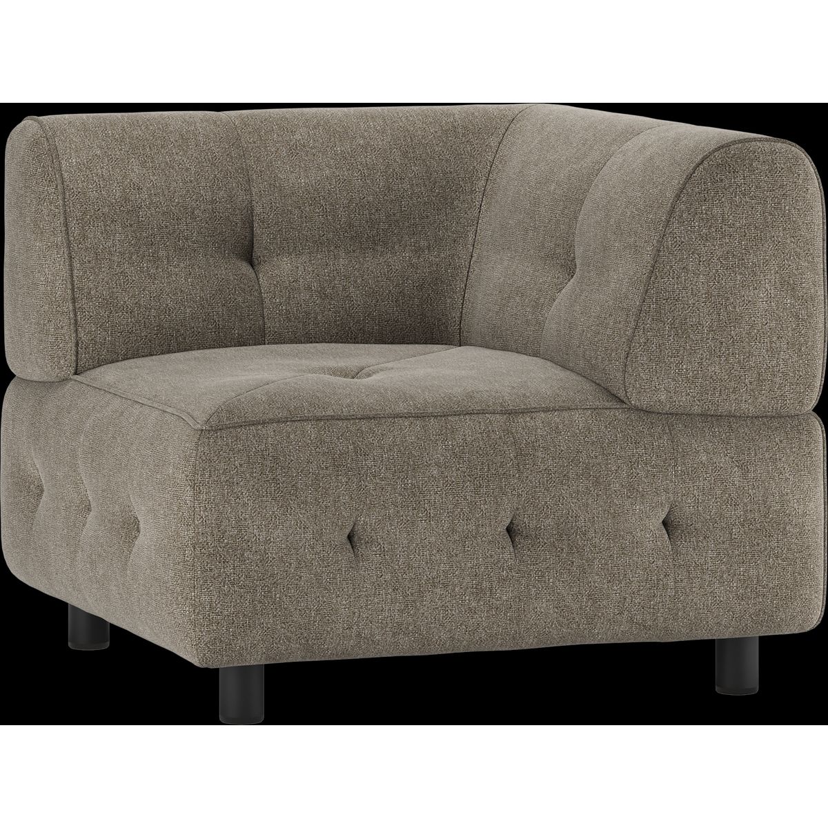 Louis Modulære sofa Hjørneelement, fladvævet stof grøn H73x90x90 cm