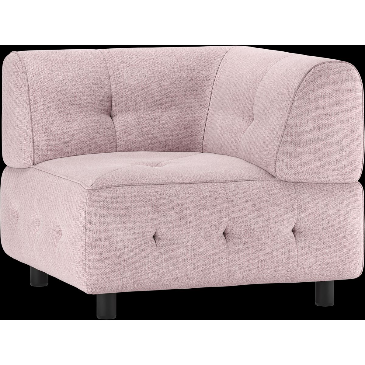 Louis Modulære sofa Hjørneelement, fladvævet stof lyserød H73x90x90 cm