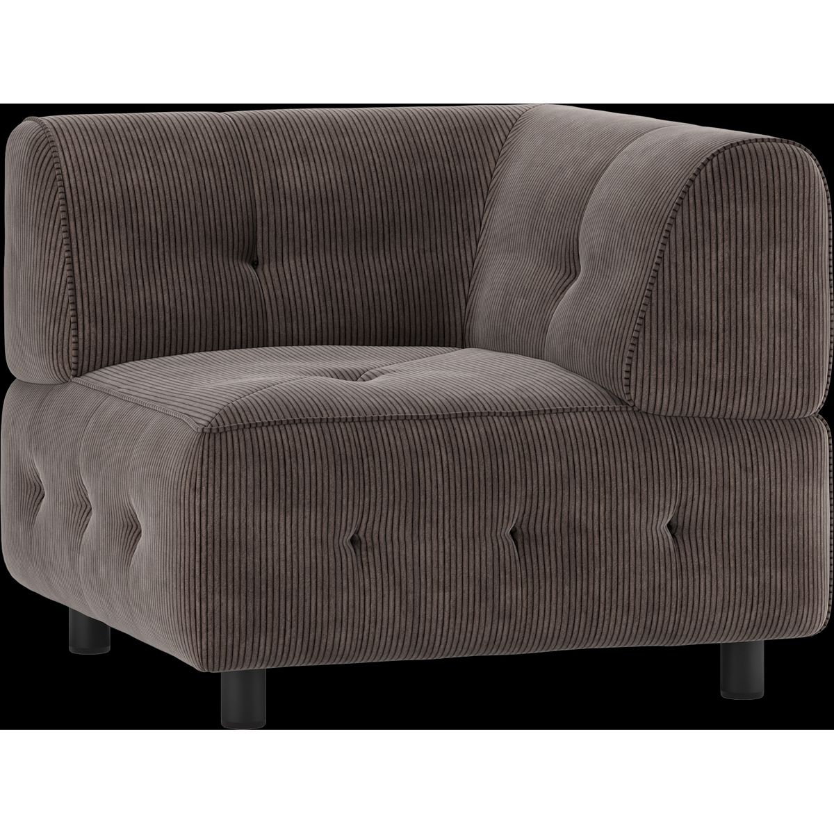 Louis Modulære sofa Hjørneelement, fløjl kaffe H73x90x90 cm