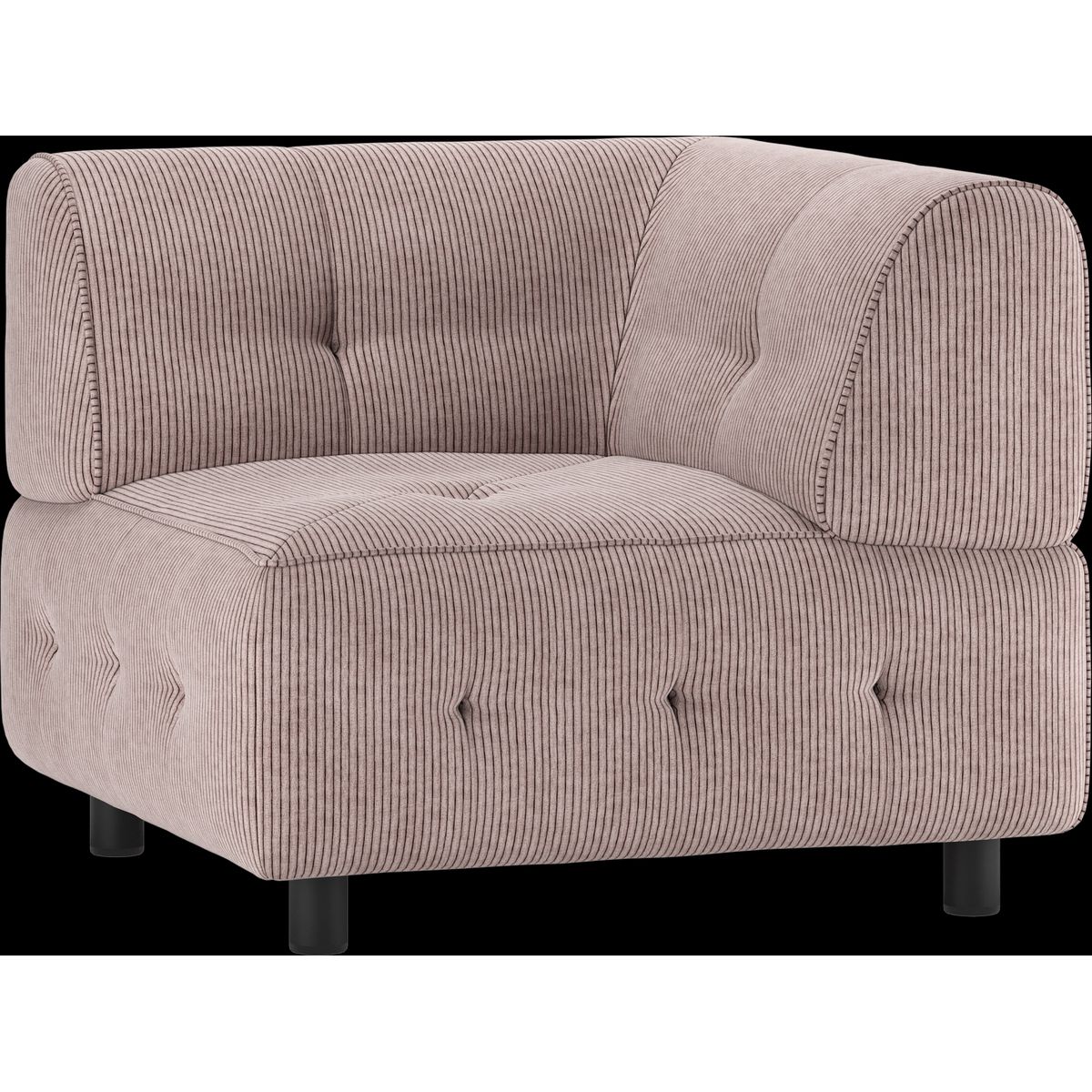 Louis Modulære sofa Hjørneelement, fløjl lyserød H73x90x90 cm