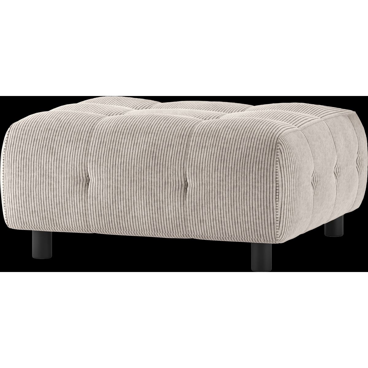 Louis Modulære sofa Skammel, fløjl lysegrå H43x90x90 cm