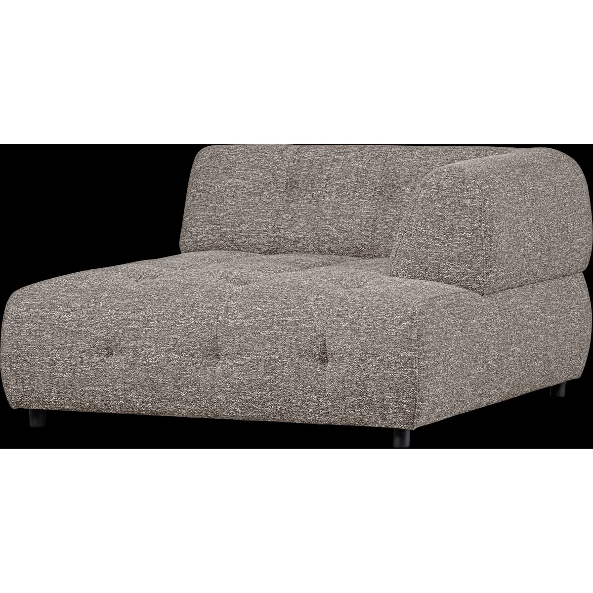 Louis Modulære sofa 1,5 chaiselong med arm højre, grov melange kaffe H73x140x122 cm